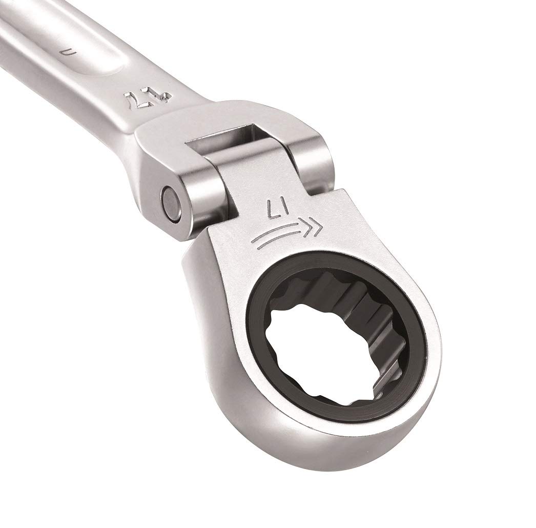 Llave combinada con carraca articulada fija y estrella Usag 285 KF con junta combinada 14