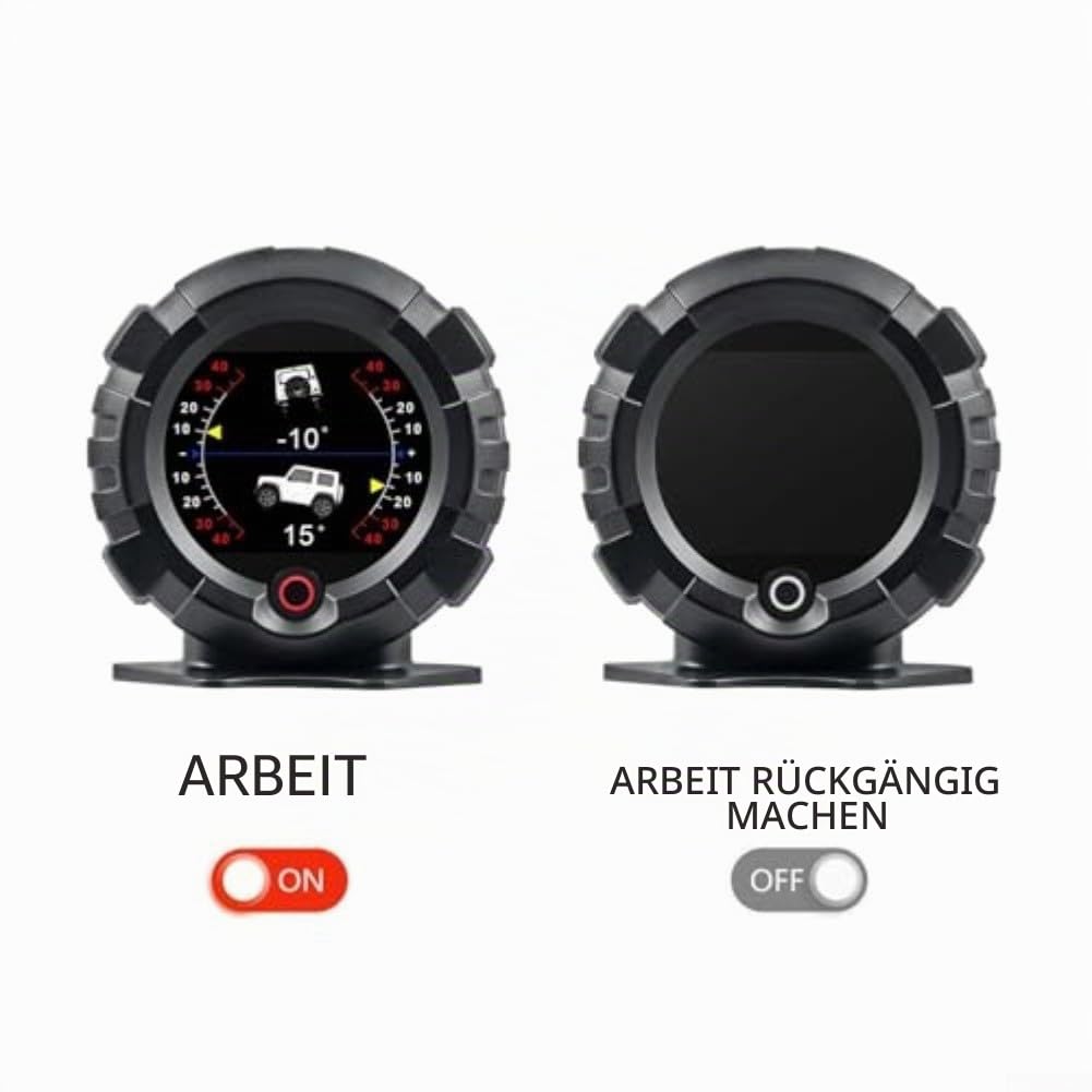 Digitaler Neigungsmesser mit Head Up Display für Auto GPS System zur Überwachung von Steigung, Neigungswinkel, Höhe, Breitengrad Off Road (X95-GPS (Englisch))