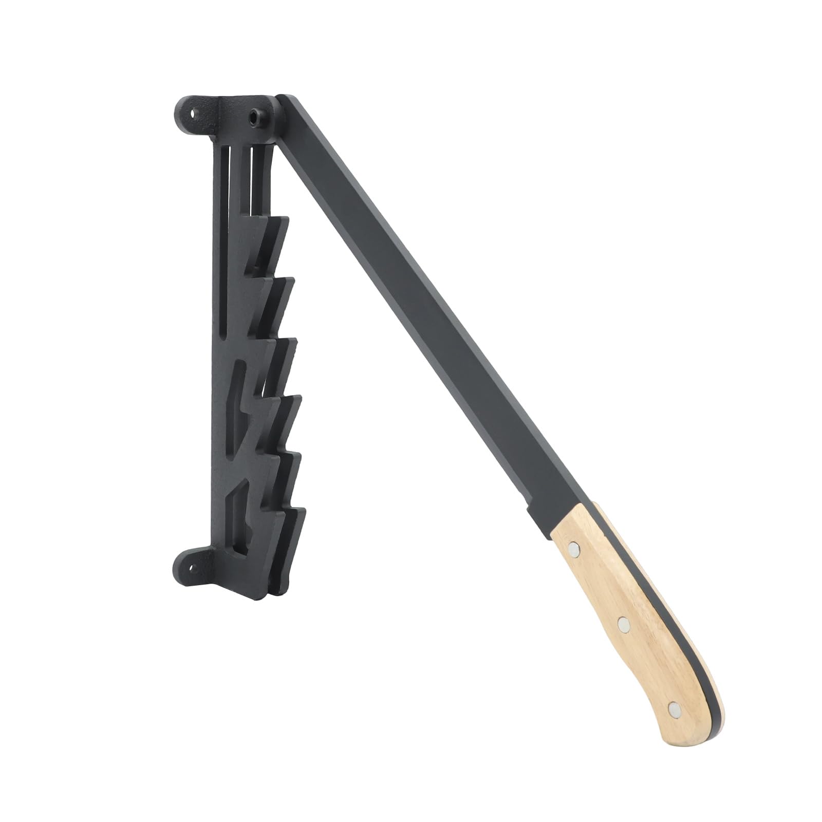 10 * 10 * 57,5 cm Spaccalegna manuale, angolo di apertura dell'impugnatura 0-180°, montaggio a parete, superficie di serraggio dentellata, ascia da spacco per legno secco e tenero (fino a 25 cm)