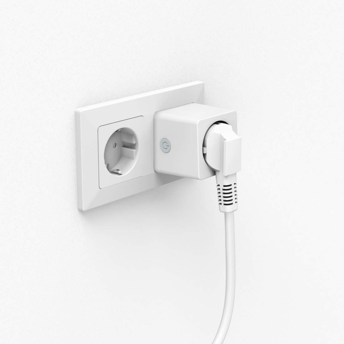 Hama gniazdo sterowane (działa z WiFi, z pomiaremzużycia energii, prąd 16A, 3680W, kompatybilne z Amazon Alexa, Google Assistant, iOS i Android) białe