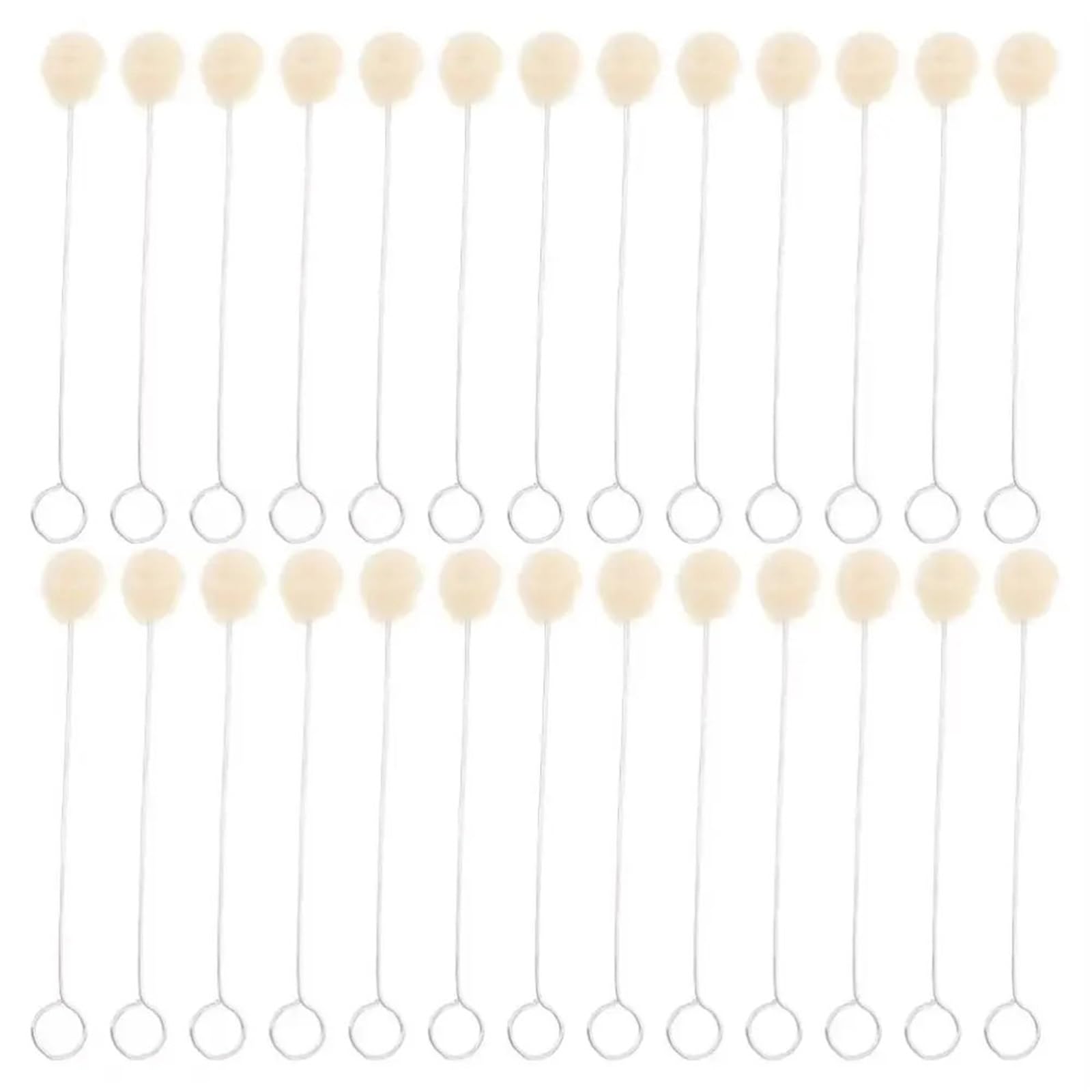 Lot de 200 pinceaux à peinture en boules de laine et cuir, 12,5/15 cm, résistants à la corrosion, avec manche en métal Pour Teinture Du Cuir(12.5cm)