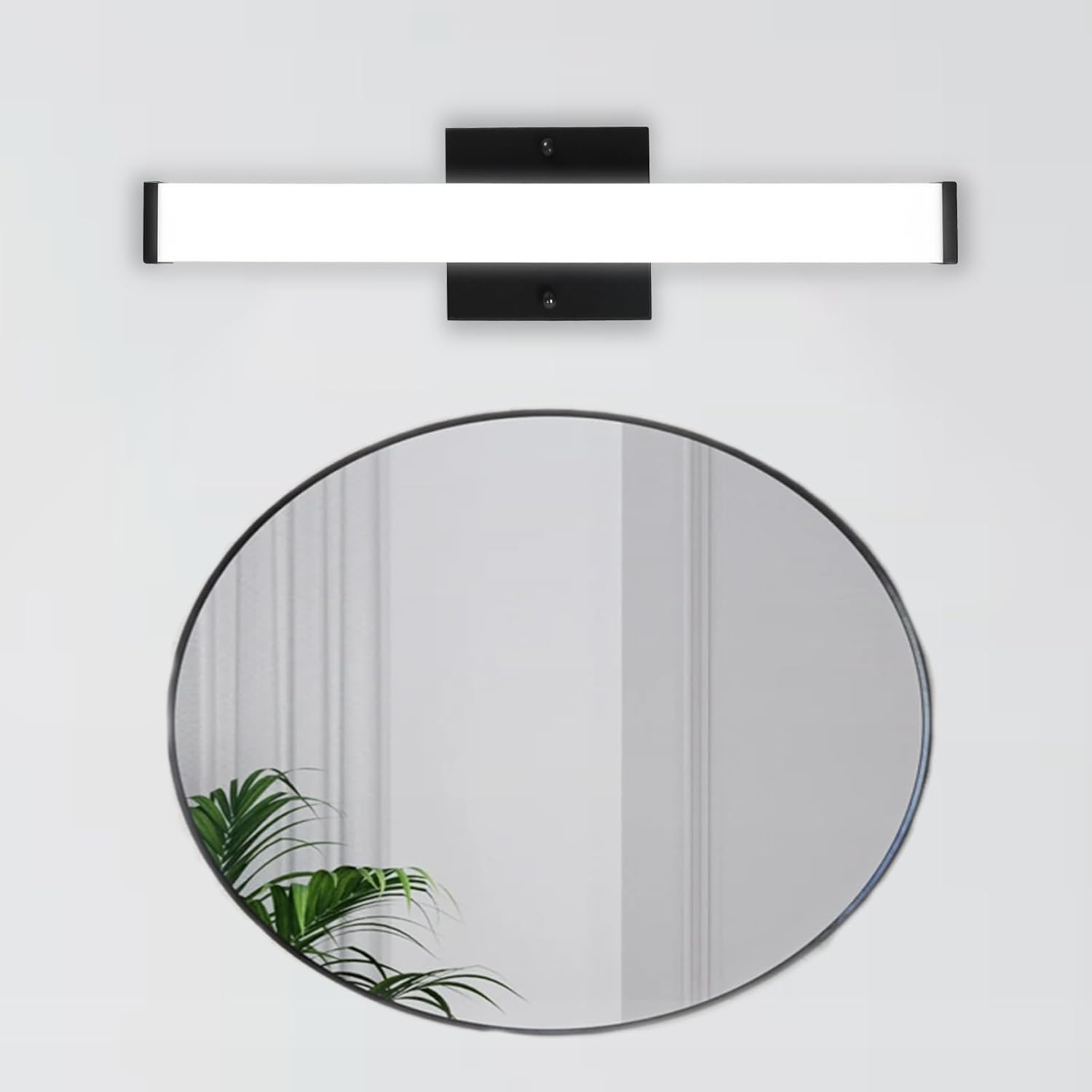 24 Inch LED Bathroom Vanity Light, 15W 3CCT Bathroom Light Fixtures Over Mirror, IP44 Dimmable Black Bath Vanity Lights Bar, ETL Listed