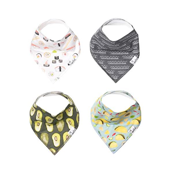 Copper Pearl Baby-Bandana Geifer Lätzchen Für Sabbern und Zahnen 4 Satz-Geschenk-Set Baja