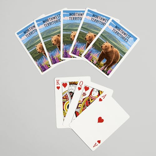 Lantern Press Naipes Póker 52 Cartas Oso Grizzly miniatura 7