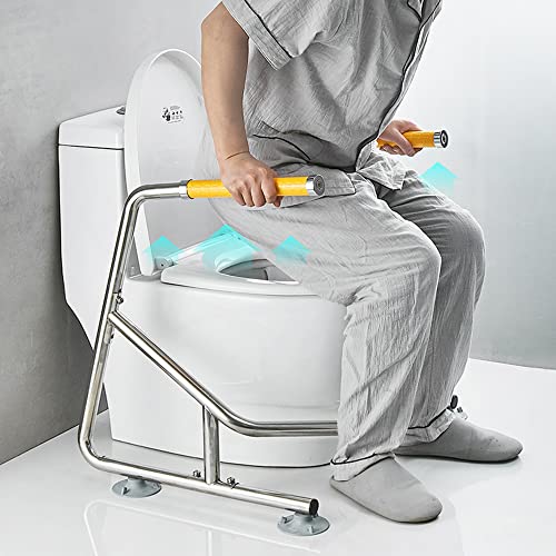 Barra di sicurezza per WC, con ventose e corrimano antiscivolo, supporta fino a 136 kg, si adatta alla maggior parte dei WC