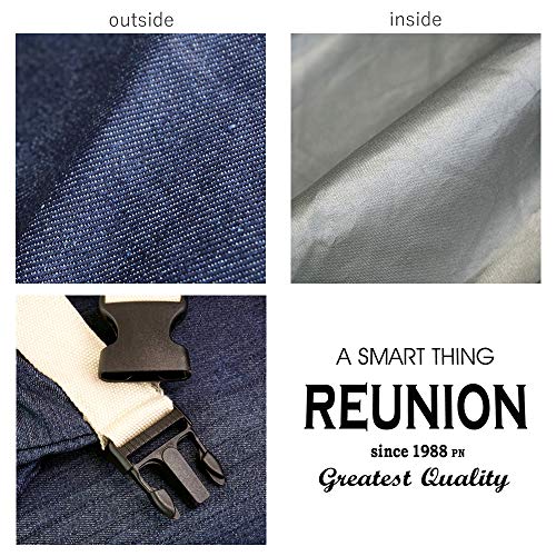 padou 【REUNION】 保温・保冷バックル付きガバッとバッグ&シール容器2個セット (インディゴ) 保冷バッグ 保温バッグ 大容量 エコバッグ コンビニバッグ 女子 メンズ イベント お弁当 お弁当箱 クーラーバッグ ランチバッグ ピクニック アウトドア 子供 2人 手提げ バッグ Lサイズ(H20cm×L27cm×W21cm) 8枚目