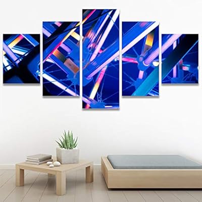 SIGNWIN 5 Panel Canvas Wall Art Modern Art...