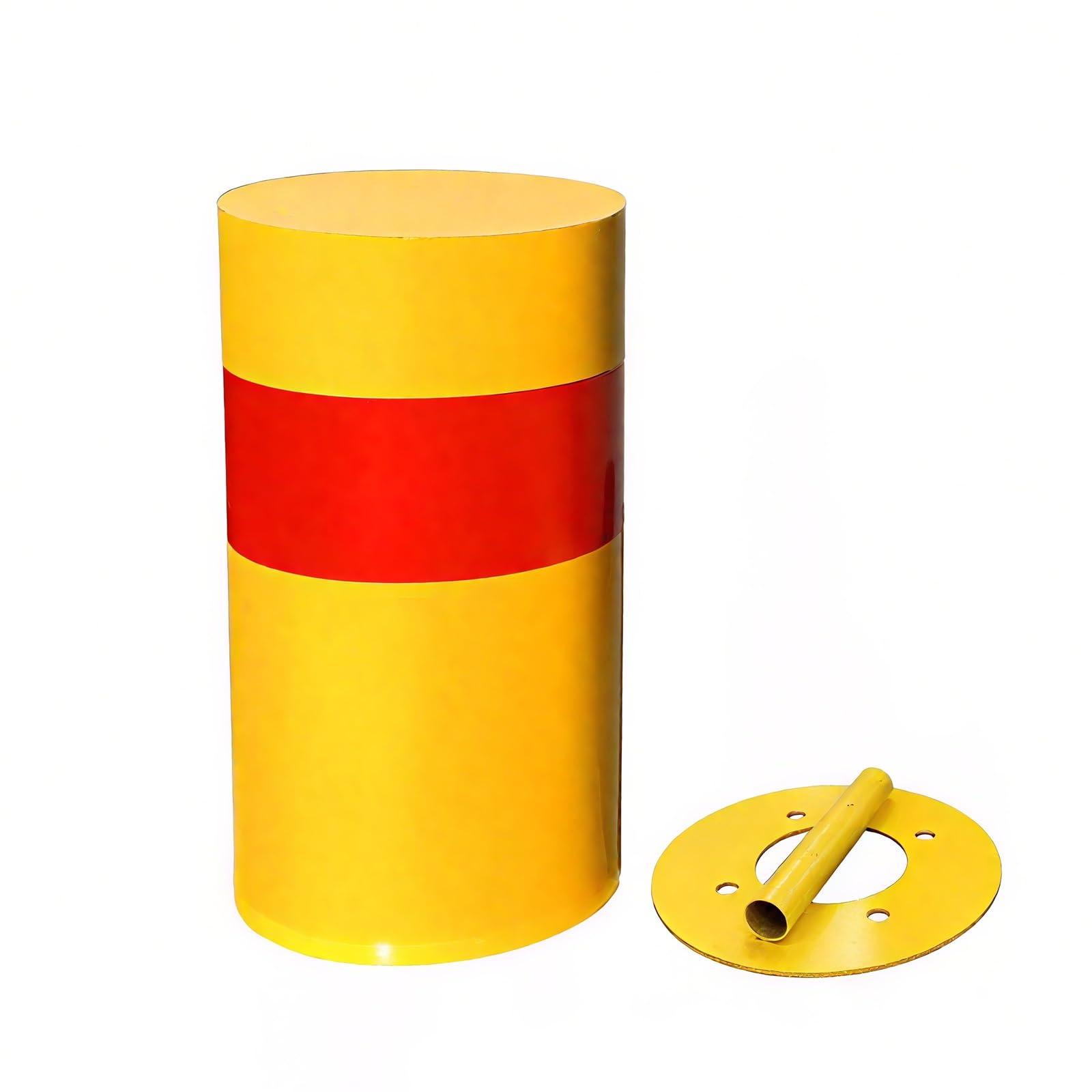 WQPMNYG Safety Bollard Lockable Traffic Delineator Post - Removable Roadside Barrier for Secure Car Parking in Driveways & Parking Lots