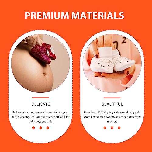 1pair Handmade Crochet Booties for Newborns Comfortable Lightweight Shoes for Everyday Wear for Christmas and Fits Months Approx Inner2