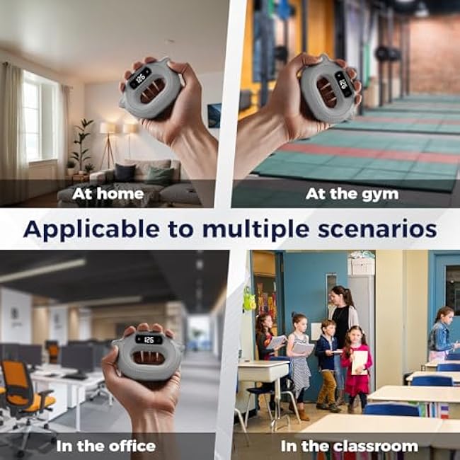 Smart Hand Grip Strengthener for Exercise and Fun, Gorifei Grip Strengthener with Comfortable and Soft Silicone Material, Suitable for Grip Strength Training, 5 Games Available and Control Shorts Browsing&Photos Taking on Phone