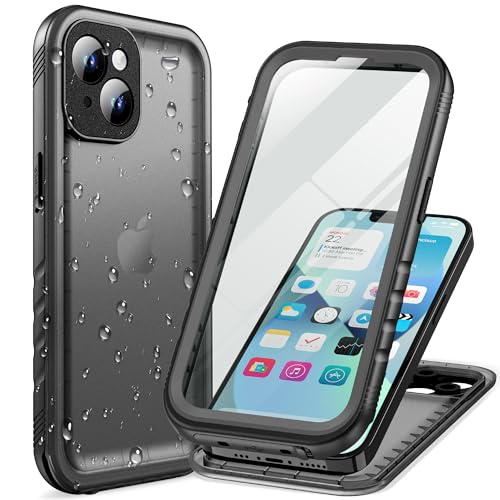 Cozycase Funda para iPhone 13 Impermeable Antigolpes - 360 Grado Completa/Militar/Integral 【2m Anticaida Resistente 】 Carcasa Agua Sumergible Estanca Antipolvo con Protector Camara