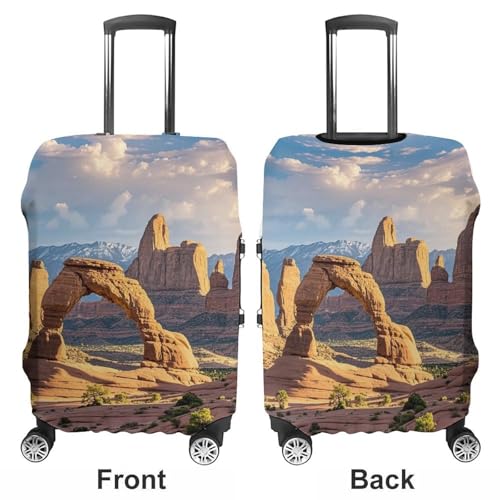Anti-Scratch Luggage Cover Arches National Park Printed Luggage Case Protector Washable Suitcase Covers Elastic Suitcase Protector for Size L (26-28 inches) Luggage3