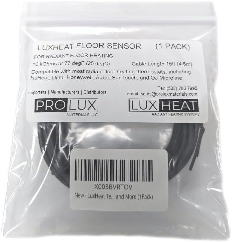 Miniatura 2 de Sensor de temperatura de suelo para calefacción radiante bajo piso. Sonda NTC 10kohm 15ft, adecuada para la mayoría de instalaciones de calefacción.