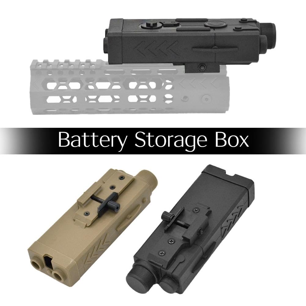Custodia tattica per batteria, batteria agli ioni di litio, scatola per montaggio su rotaia, 1600-2300 mAh, ideale per applicazioni militari e di caccia