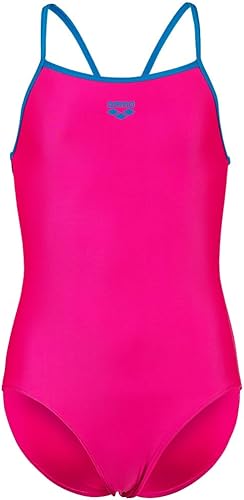 ARENA Feel - Traje de baño de una pieza para niña, ligero, espalda caída, sólido, cómodo, traje de una pieza para piscina o playa