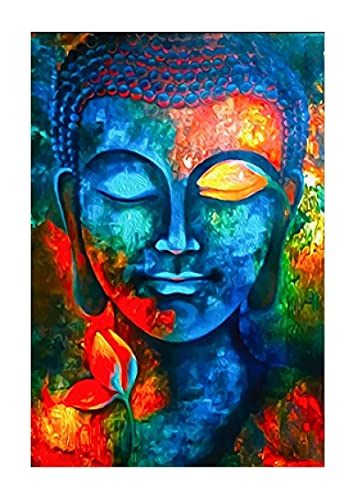 Arte de pared de Buda, carteles e impresiones de budismo moderno, cuadros de lienzo para pared para sala de estar, 30 x 40 cm (12 x 16 pulgadas) Sin Marco Cover