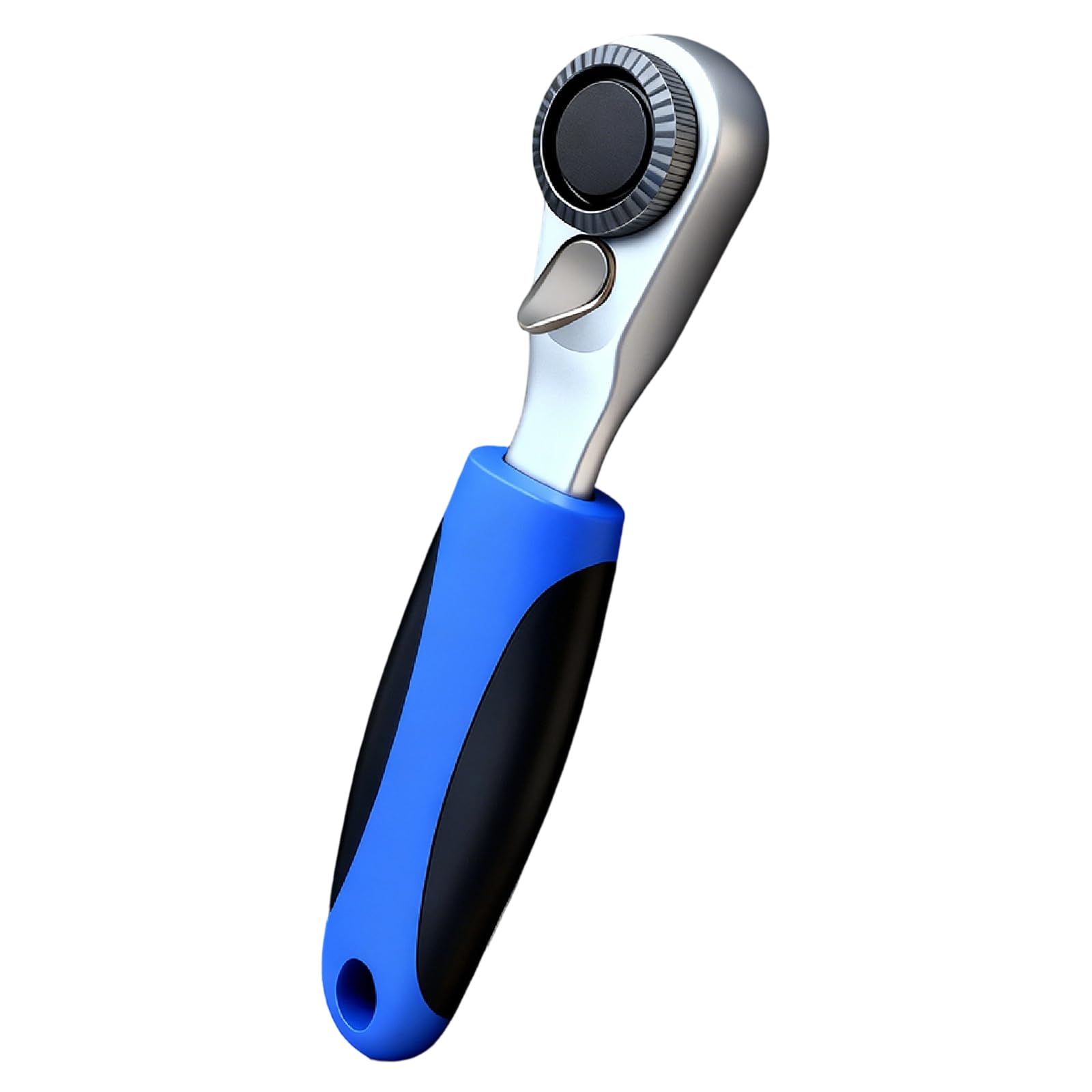 Miniature Single Head Hexagonal Ratcheting Wrench Handle with Ergonomic Handle 1 / 4in Interfaces for Home and Auto Repair Pocket Sized Tool