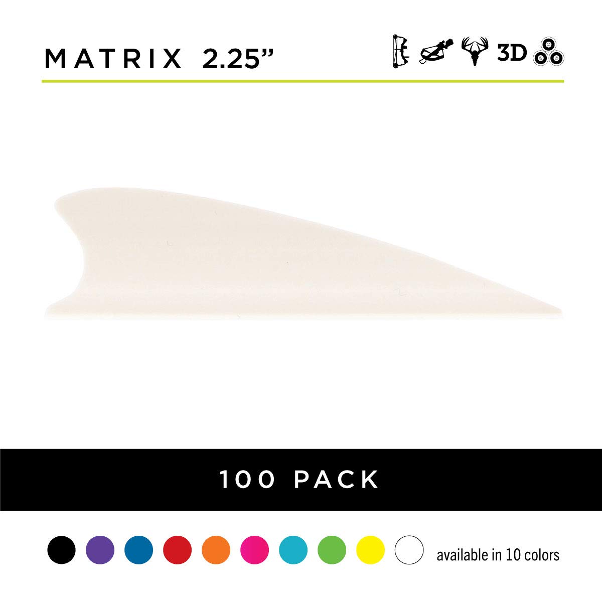 Sponsored Ad - 2.25" Matrix Shield Cut Vanes, White Vanes, Pack of 100, Vanes for Archery Bowhunting and Recreational Shooting