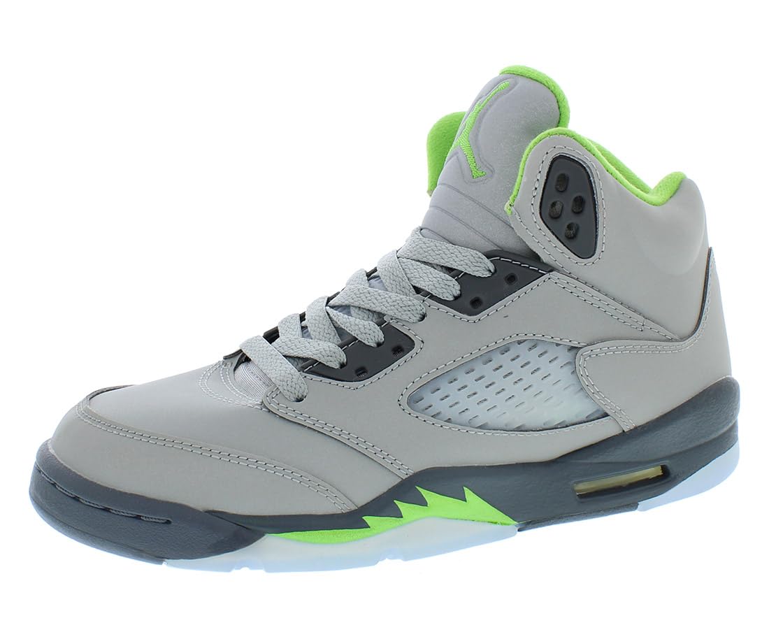 Amazon | ビッグキッズ ジョーダン 5 レトログリーンビーンシルバー  