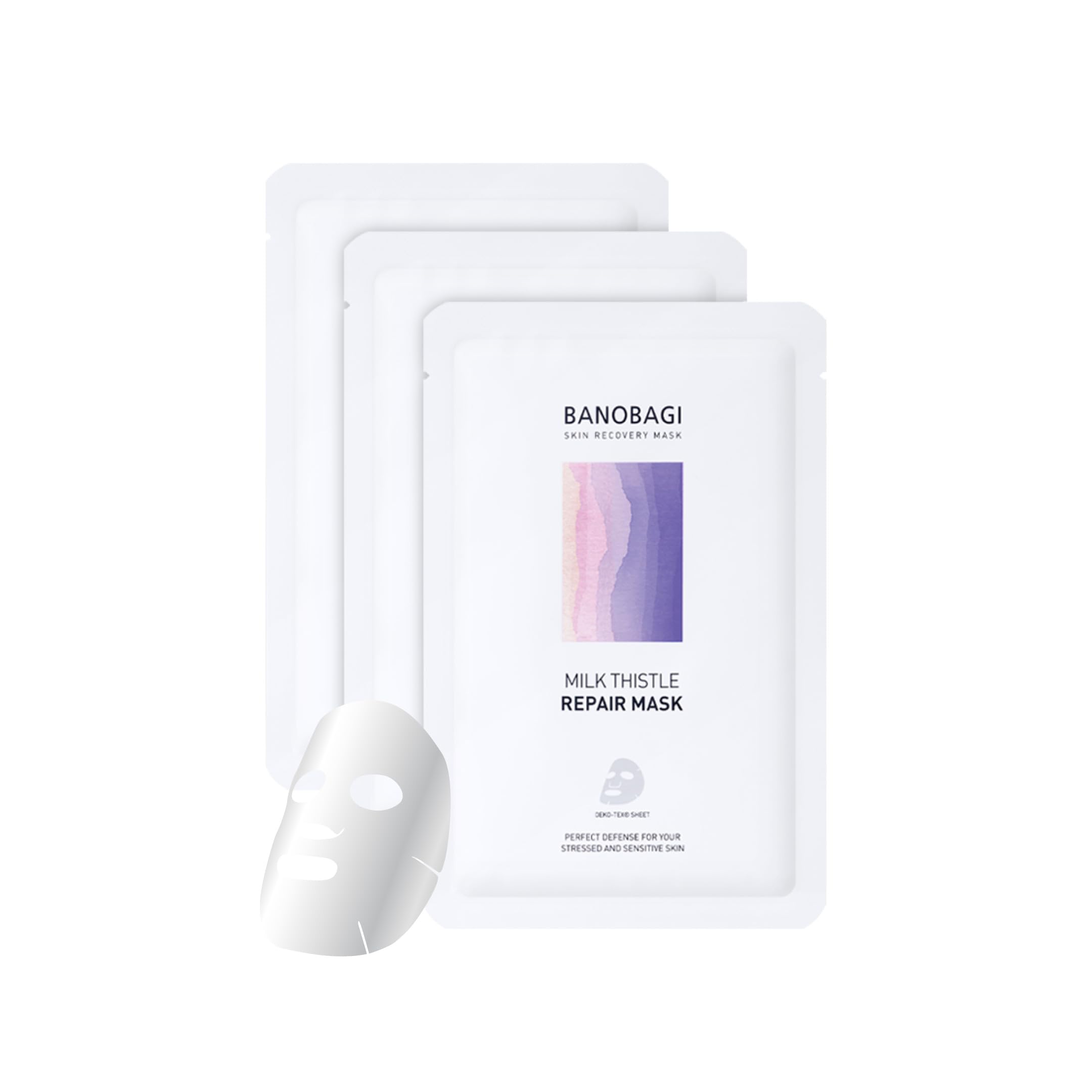 Milk Thistle Repair Mask (Pack of 3) | Korean Hydrating Face Masks for Moisturizing & Skin Repair | Nourishing Sheet Mask for Glowing Skin & Deep Hydration | Skincare Treatment