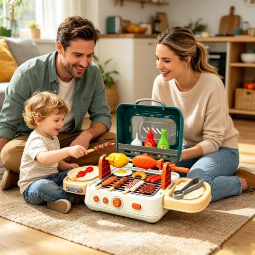 Set de barbacoa y parrilla infantil juego interactivo ideal para regalo de Navidad 2
