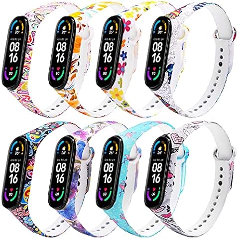 8 Piezas Correas MONUARY para Xiaomi Mi Band 6/5 y Amazfit Band 5 Cover