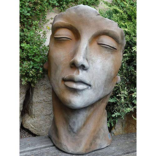 Vidroflor Gesicht Frau Skulptur 25 x 17 cm, h 50 cm - rost
