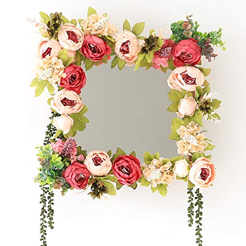 Amazon｜arne ウォールミラー 壁掛け 鏡 光触媒 造花 抗菌 消臭  