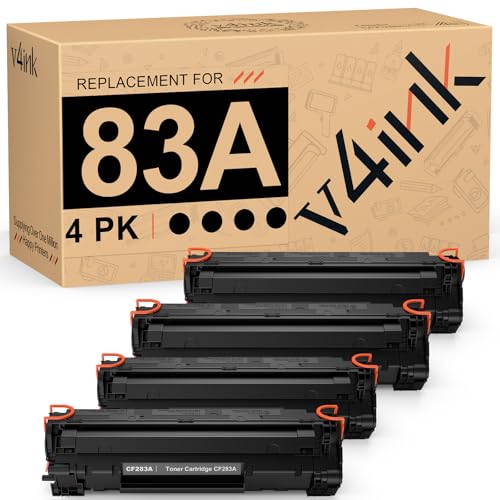 Toner CF283A v4ink lot de 4 pour résoudre les problèmes de textes pâles sur M225dw