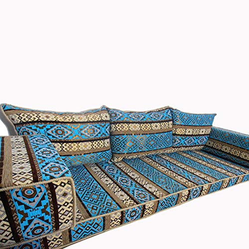 Spirit Home Interiors Dreisitzer-Bodensofa in Blauer Farbe