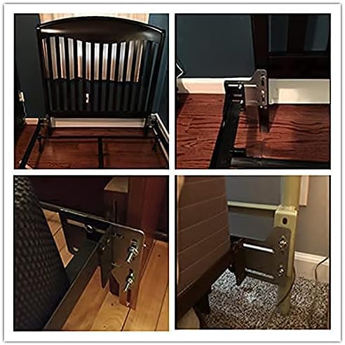 Miniatura 7 de Kit de conversión de marco de cama de 2 piezas, soporte adaptador de marco de cama, placa de modificación de cama resistente, soportes de cabecera