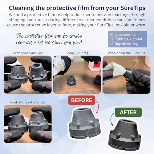 image for SureTip Burnt Orange Crutch Tips & Cane Tip (Pair of 2) – 1 Size Fit