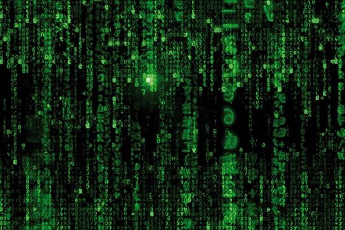 1art1 Matrix Poster Matrix Code, Grüner Regen Bilder Leinwand-Bild Auf Keilrahmen | XXL-Wandbild Poster Kunstdruck Als Leinwandbild 120x80 cm