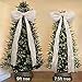 Christmas Decorations - 6 Ft Big Christmas Bows for Christmas Tree - Giant White Velvet Bow for Tree Topper Window Mantle Wall Door Decor - Indoor Home Room Party Hanging Xmas Decoration