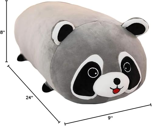 Vista 17 de Almohada de felpa para abrazar con forma de animal, almohada cilíndrica, almohada para cuello, Chanchito