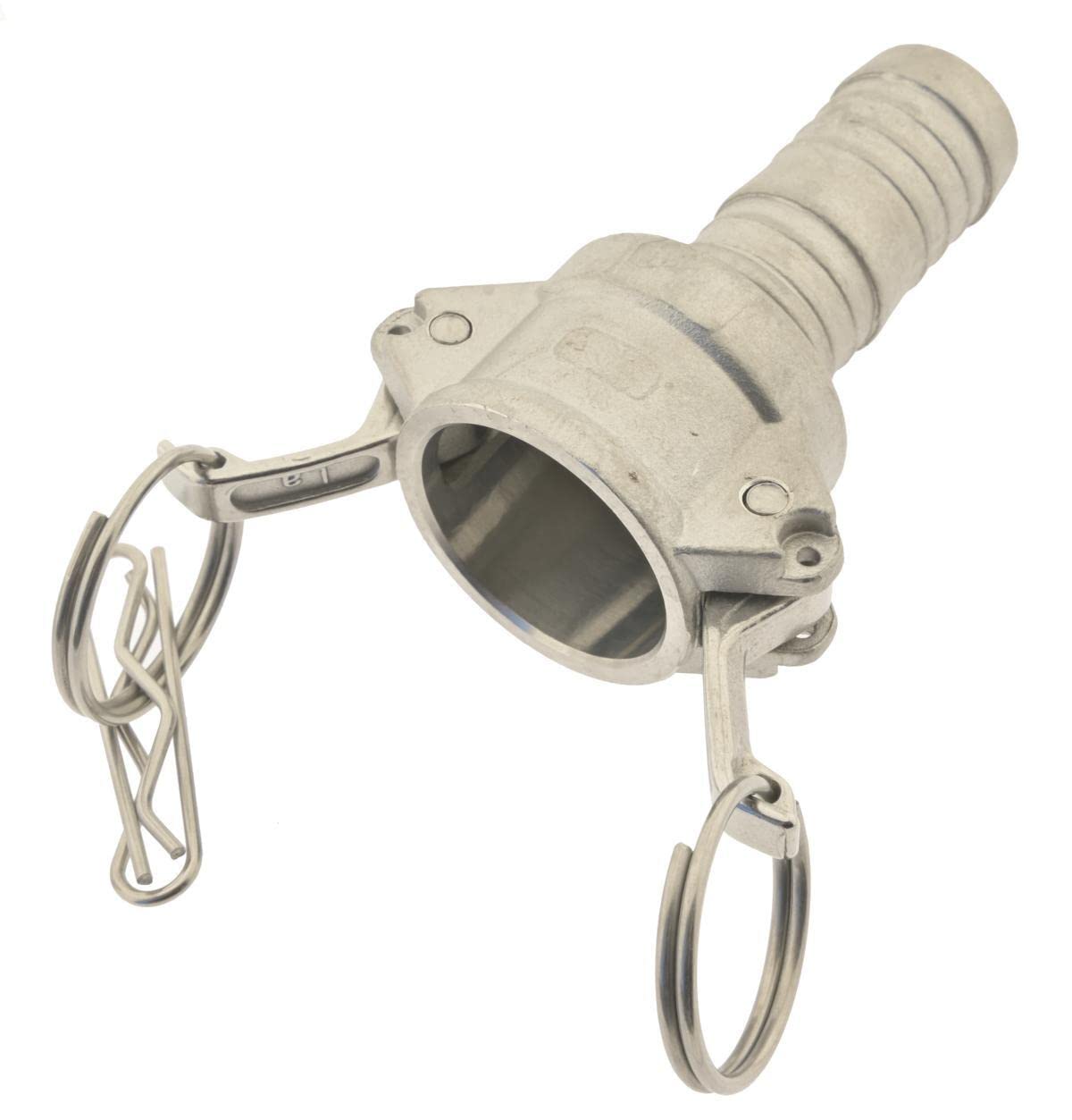 Kamlock Schnellkupplung 100mm Schlauch Ø innen, Edelstahl (1.4408) Hebelarmkupplung Typ C