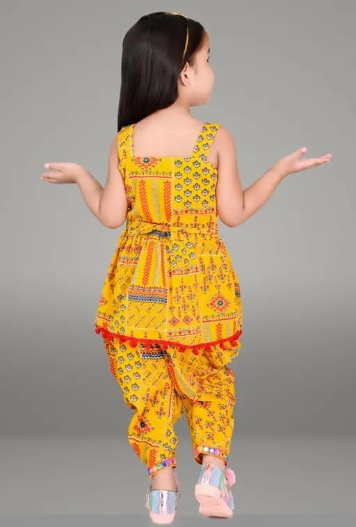 Image of EPIKID Girl's Festive & Party Kurta And Dhoti Pant Set