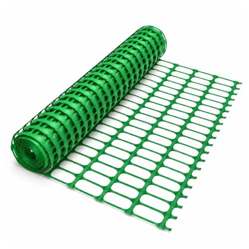 Image of Oypla Heavy Duty Green Safety Barrier Mesh Fencing 1mtr x 15mtr