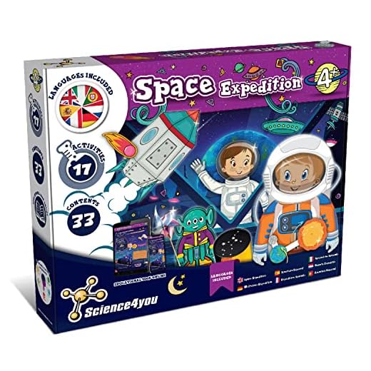 Science4you Aventura Espacial - 17 Experimentos: Haz Maqueta del Sistema Solar, Planetas con Recortables, Juegos Educativos - Manualidades Niños 4 5 6 7 Años