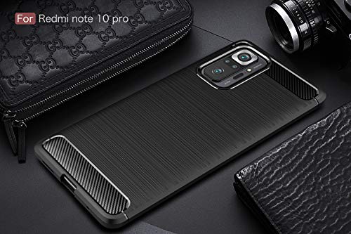 Coque Redmi Note 10 Pro Max design carbone noire antichoc - 2