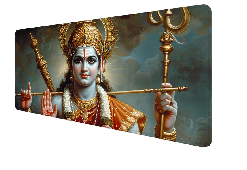 Zen Tapis de Souris Inde Tapis de Souris, 1600x800x3mm Tapis de Souris étendu, à Bords Cousus, Base Caoutchouc Anti-Dérapant, Glissement Facile, Durable, Portable, pour Maison, Bureau, Cadeaux yx-242