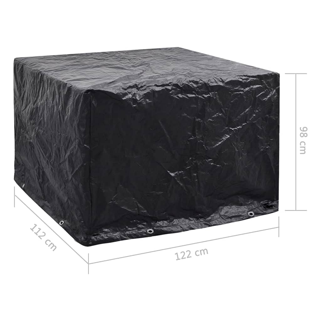 Akcesoria do mebli ogrodowych, pokrowce na meble ogrodowe, 2 szt., 8 oczek, 122 x 112 x 98 cm, meble