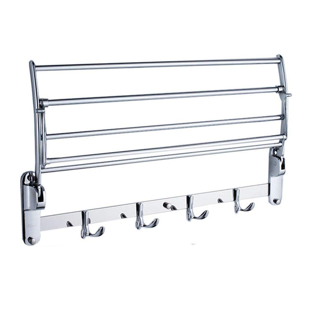 Denique Stainless Steel Folding Towel Rack for Bathroom,Towel Stand,Towel Hanger,Bathroom Accessories,24 Inch, 2