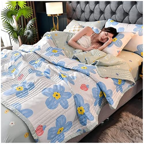 Couette fraîche pour nuits chaudes en coton lavé et microfibre douce L - 5