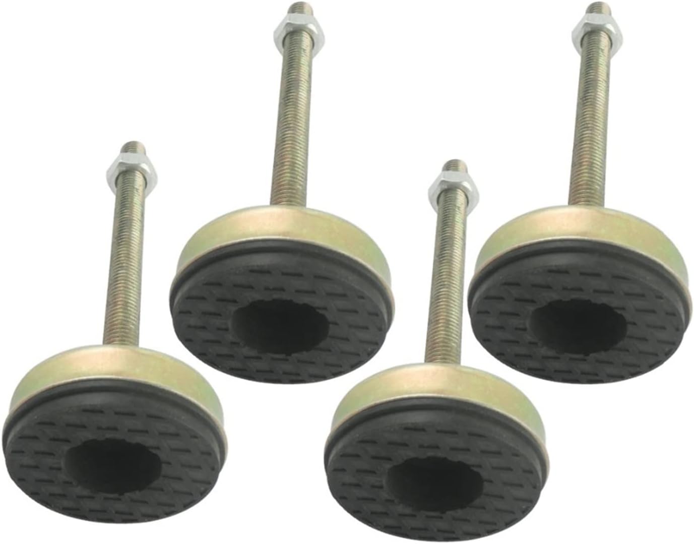 LANGshaw 4pcs M12x100mm Thread Adjustable Foot Cup 54mm Base Diameter Articulated Leveling Foot for Furniture/Pipe Rack Leisurely