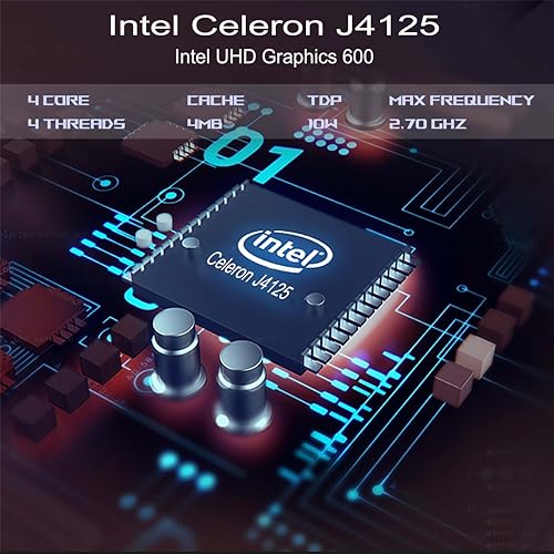 Image of Firewall Mini PC J4125, Fanless PC with Celeron J4125, 8G DDR4 RAM 64G SSD, 5 Intel I225-V 2.5G LAN, K4125L5 Mini Router Server Firewall Appliance, Support AES-NI