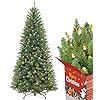 Christmas tree with slim designprelit christmas tree with 710 realistic branch tips and white tree skirtartificial christmas tree with lighteasy to set 6ft pencil christmas tree  urban country home decor