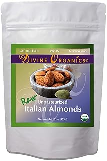 Raw Italian Almonds Divine Organics 16 oz 453 grams (16 oz)