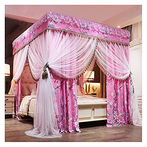 Dosel para cama king rosa de 1,8 metros ideal para dormitorios estilo princesa 2