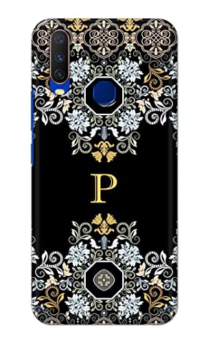 Image of Printed Hard Back Cover Case for Vivo Y15 | Vivo Y17 | Vivo Y11 | Vivo U10 | Vivo Y12 | Vivo Y12i Back Cover (Alphabet P) -1803